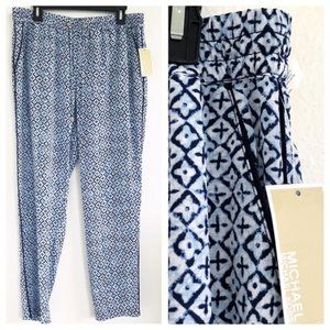 NWT Michael Kors floral pattern loose fit pants L